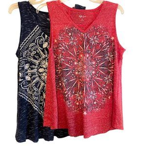 Style & Co Set of Two Tanks MEDIUM (2001)